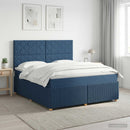vidaXL Boxspring ágy matraccal fejtámlával Kék 180 x 200 cm Szövet