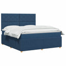 vidaXL Boxspring ágy matraccal fejtámlával Kék 180 x 200 cm Szövet