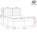 vidaXL Boxspring ágy matraccal Sötétszürke 200 x 200 cm Szövet