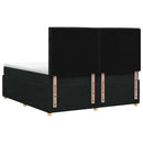 vidaXL Boxspring ágy matraccal fejtámlával Fekete 200 x 200 cm Szövet