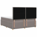 vidaXL Boxspring ágy matraccal Tópszínű 200 x 200 cm Szövet