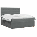 vidaXL Boxspring ágy matraccal Sötétszürke 200 x 200 cm Szövet