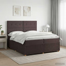 vidaXL Boxspring ágy matraccal Sötét Barna 200 x 200 cm Szövet