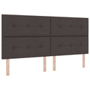 vidaXL Boxspring ágy matraccal Sötét Barna 200 x 200 cm Szövet