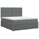 vidaXL Boxspring ágy matraccal Sötétszürke 200 x 200 cm Szövet
