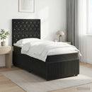 vidaXL Boxspring ágy matraccal fejtámlával Fekete 90 x 200 cm Bársony