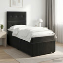 vidaXL Boxspring ágy matraccal fejtámlával Fekete 90 x 190 cm Bársony