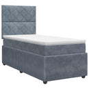 vidaXL Boxspring ágy matraccal Sötétszürke 80 x 200 cm Bársony