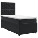 vidaXL Boxspring ágy matraccal fejtámlával Fekete 80 x 200 cm Bársony