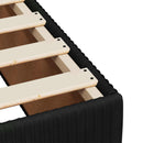 vidaXL Boxspring ágy matraccal fejtámlával Fekete 90 x 190 cm Bársony