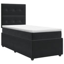vidaXL Boxspring ágy matraccal fejtámlával Fekete 90 x 190 cm Bársony