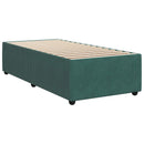 vidaXL Boxspring ágy matraccal Sötétzöld 90 x 190 cm Bársony