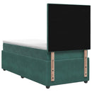 vidaXL Boxspring ágy matraccal Sötétzöld 90 x 190 cm Bársony