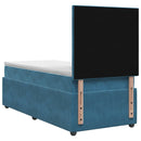 vidaXL Boxspring ágy matraccal fejtámlával Kék 90 x 190 cm Bársony