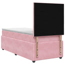 vidaXL Boxspring ágy matraccal Rózsaszín 90 x 190 cm Bársony