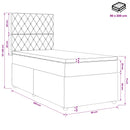 vidaXL Boxspring ágy matraccal Sötétzöld 90 x 200 cm Bársony