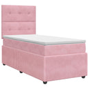 vidaXL Boxspring ágy matraccal Rózsaszín 90 x 200 cm Bársony