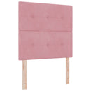 vidaXL Boxspring ágy matraccal Rózsaszín 90 x 200 cm Bársony