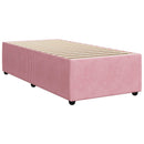 vidaXL Boxspring ágy matraccal Rózsaszín 90 x 200 cm Bársony
