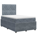 vidaXL Boxspring ágy matraccal Sötétszürke 120 x 190 cm Bársony