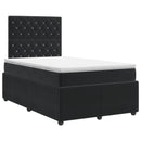vidaXL Boxspring ágy matraccal fejtámlával Fekete 120 x 190 cm Bársony