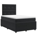 vidaXL Boxspring ágy matraccal fejtámlával Fekete 120 x 190 cm Bársony