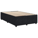 vidaXL Boxspring ágy matraccal fejtámlával Fekete 120 x 190 cm Bársony