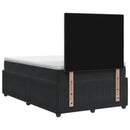 vidaXL Boxspring ágy matraccal fejtámlával Fekete 120 x 190 cm Bársony