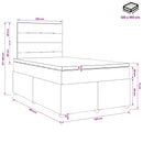 vidaXL Boxspring ágy matraccal fejtámlával Fekete 120 x 190 cm Bársony