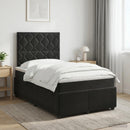 vidaXL Boxspring ágy matraccal fejtámlával Fekete 120 x 200 cm Bársony