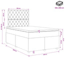 vidaXL Boxspring ágy matraccal Világosszürke 120 x 200 cm Bársony