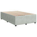 vidaXL Boxspring ágy matraccal Világosszürke 120 x 200 cm Bársony
