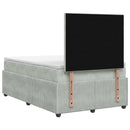 vidaXL Boxspring ágy matraccal Világosszürke 120 x 200 cm Bársony