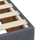 vidaXL Boxspring ágy matraccal Sötétszürke 120 x 200 cm Bársony