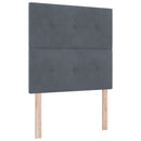 vidaXL Boxspring ágy matraccal Sötétszürke 120 x 200 cm Bársony