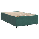 vidaXL Boxspring ágy matraccal Sötétzöld 120 x 200 cm Bársony