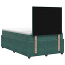 vidaXL Boxspring ágy matraccal Sötétzöld 120 x 200 cm Bársony