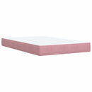 vidaXL Boxspring ágy matraccal Rózsaszín 120 x 200 cm Bársony
