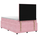 vidaXL Boxspring ágy matraccal Rózsaszín 120 x 200 cm Bársony