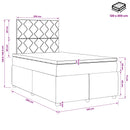 vidaXL Boxspring ágy matraccal Világosszürke 120 x 200 cm Bársony