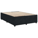 vidaXL Boxspring ágy matraccal fejtámlával Fekete 140 x 190 cm Bársony