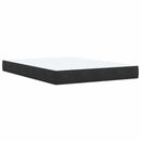 vidaXL Boxspring ágy matraccal fejtámlával Fekete 140 x 190 cm Bársony