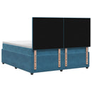 vidaXL Boxspring ágy matraccal fejtámlával Kék 140 x 200 cm Bársony