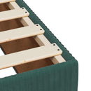 vidaXL Boxspring ágy matraccal Sötétzöld 140 x 200 cm Bársony