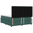 vidaXL Boxspring ágy matraccal Sötétzöld 140 x 200 cm Bársony