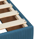 vidaXL Boxspring ágy matraccal fejtámlával Kék 140 x 200 cm Bársony