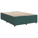 vidaXL Boxspring ágy matraccal Sötétzöld 140 x 200 cm Bársony