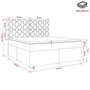 vidaXL Boxspring ágy matraccal Sötétzöld 140 x 200 cm Bársony