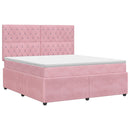 vidaXL Boxspring ágy matraccal Rózsaszín 160 x 200 cm Bársony