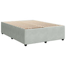 vidaXL Boxspring ágy matraccal Világosszürke 160 x 200 cm Bársony